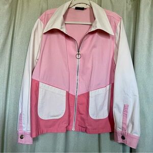 Like New Big Bud Press Colorblock Pink and White Sailor Jacket